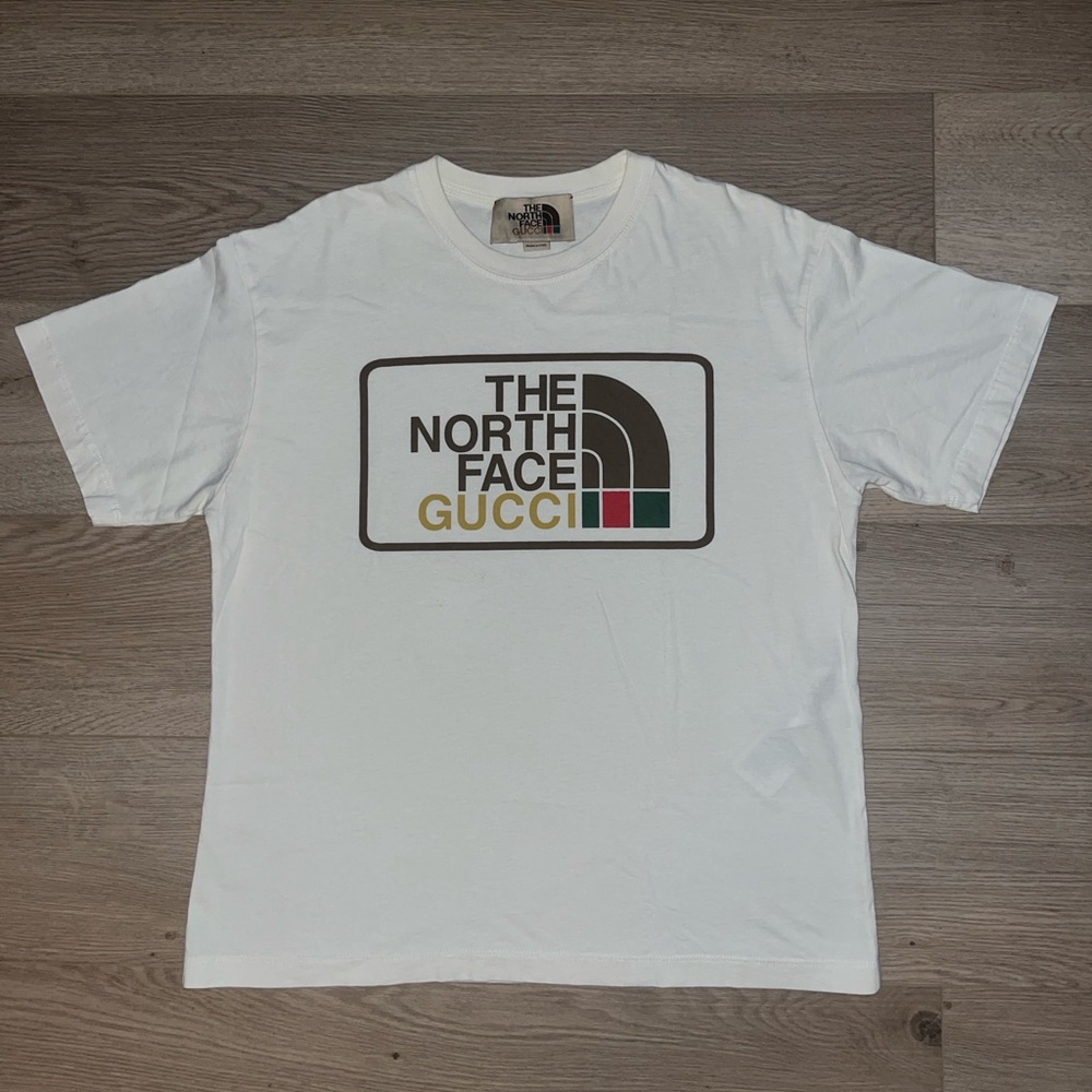 Gucci x The North Face Logo Print Ivory T-Shirt